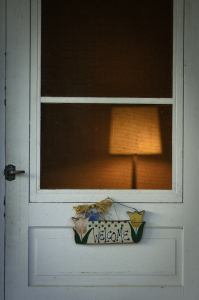 welcome farmhouse front door